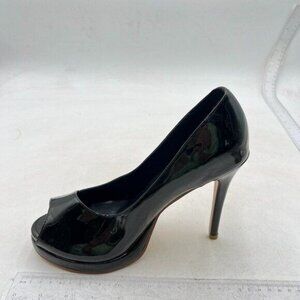 FSJ Black Sexy Peep Toe Platform Pumps High Heels Formal Shoes for Office Ladies